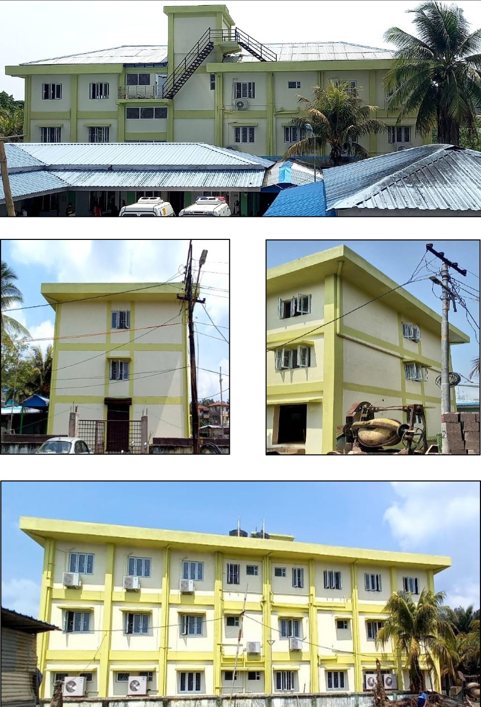 Construction of Triple storied building at AYUSH Hospital Junglighat